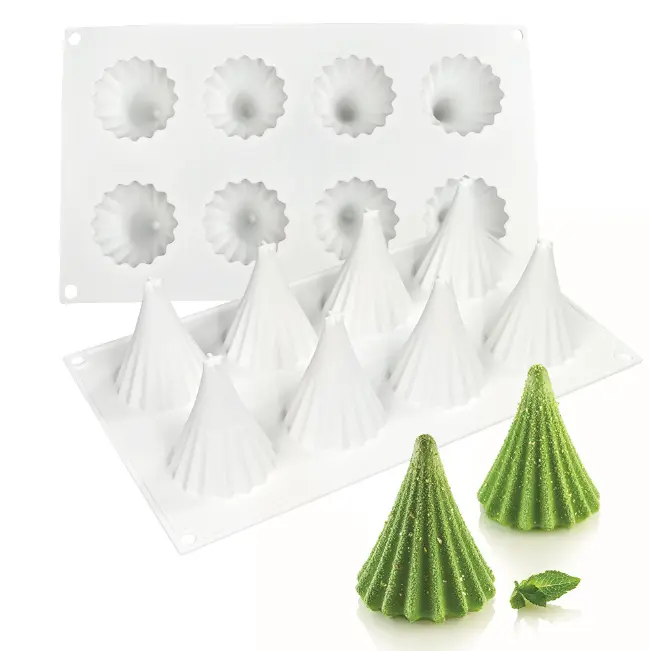 8 Cavity Tree Shape Silicon Muffin Silicon Mould