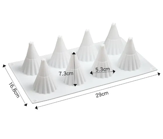 8 Cavity Tree Shape Silicon Muffin Silicon Mould