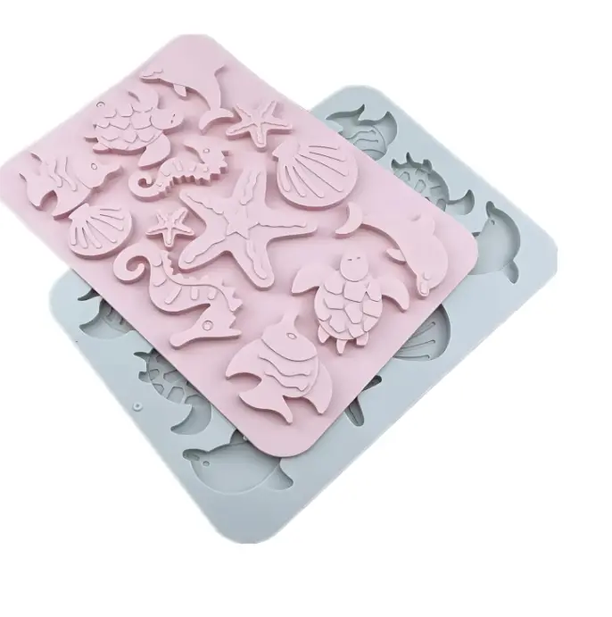 12 Cavity Assorted Sea Animal Theme Silicone Mould