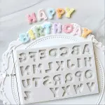 Alphabet Upper case Star texture Silicone Mould Style 6