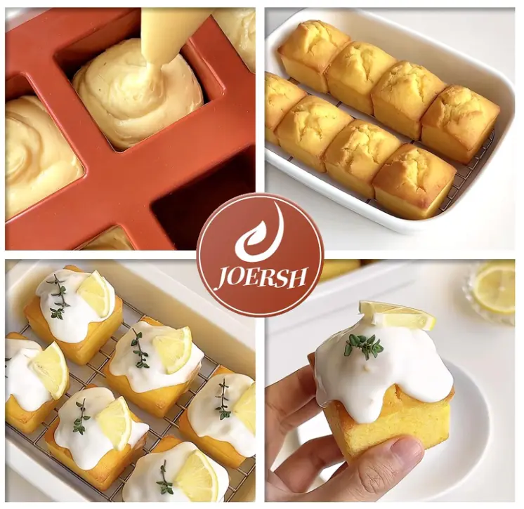 8 Cavity 3D Square Silicone Mould 2 x 2 x 2 inch Mousse Cake Dessert Molds for Cheesecake/Jelly/Brownnie/Soap/Candle