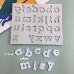 3 pcs set Alphabet Upper case Lower case Number Silicone Mould set
