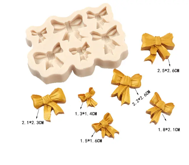 Detailed Bow Knot silicone mould Style 3