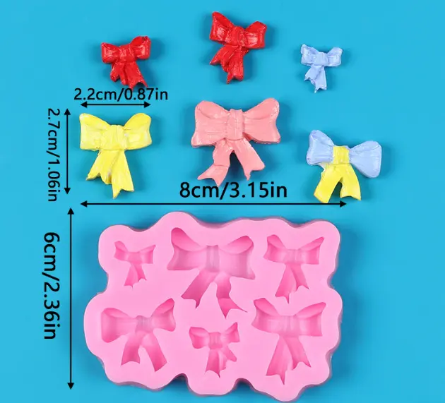 Detailed Bow Knot silicone mould Style 3