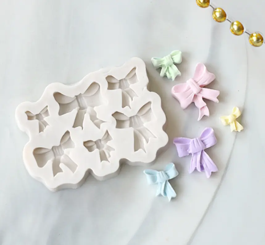 Detailed Bow Knot silicone mould Style 3