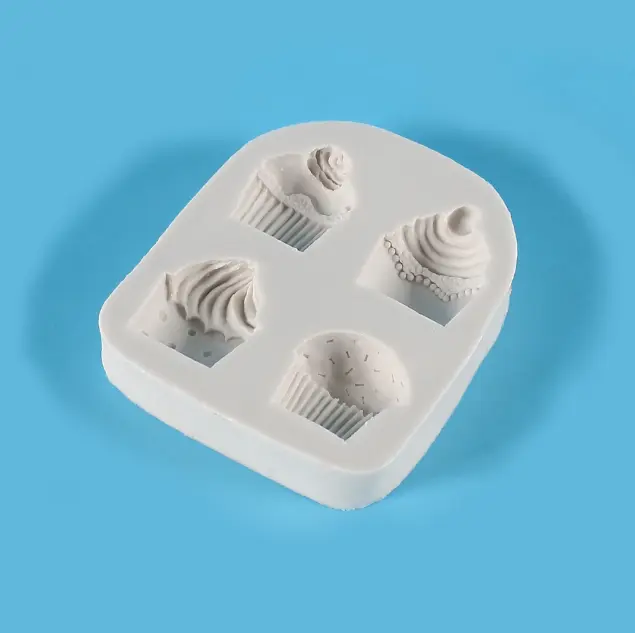 4 Cavity Cupcake theme silicone mould
