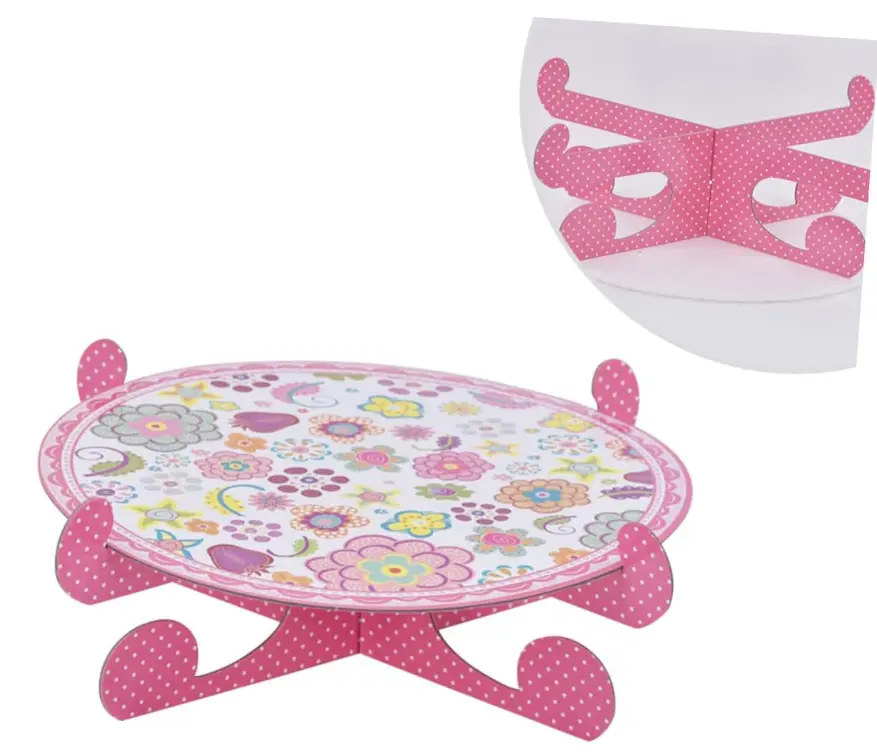 1 pcs Cake Cupcake printed flower Cardboard Stand