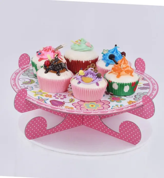 1 pcs Cake Cupcake printed flower Cardboard Stand