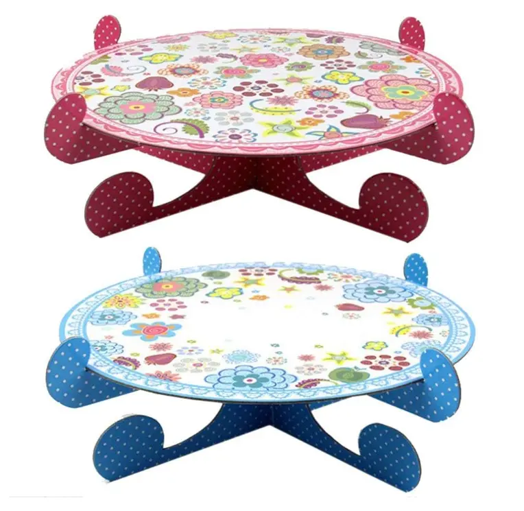 1 pcs Cake Cupcake printed flower Cardboard Stand