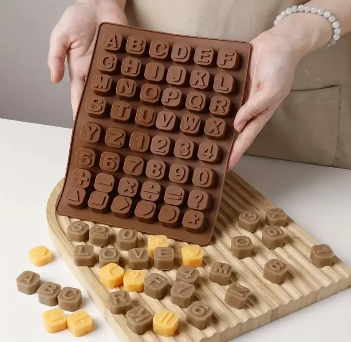 Alphabet Number Box shaped theme Silicone Mould Style 2