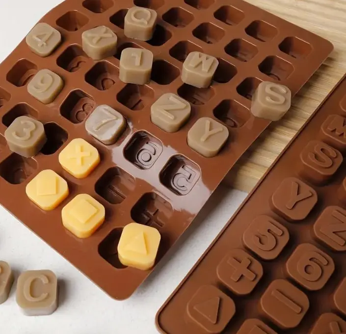 Alphabet Number Box shaped theme Silicone Mould Style 2