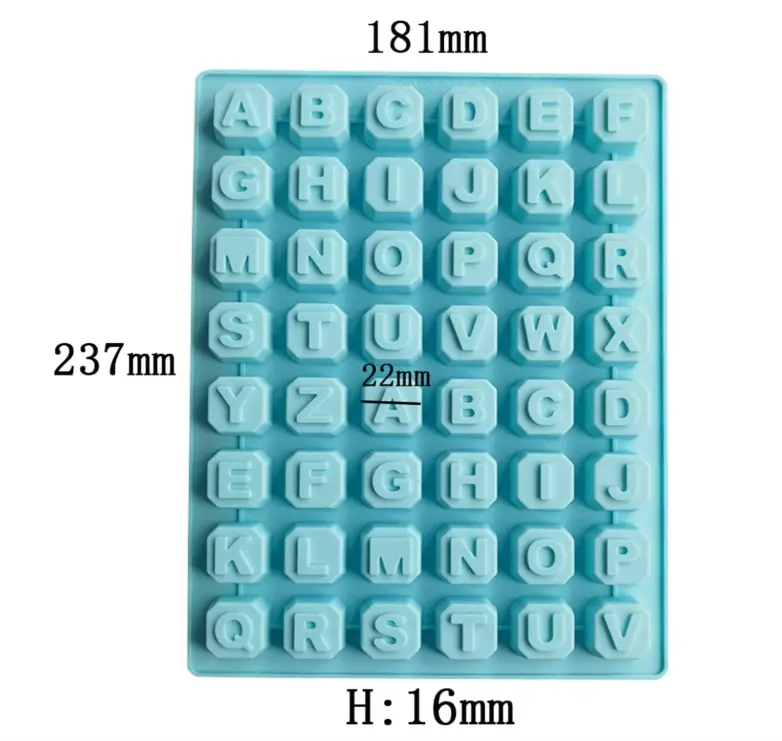 48 Letter English Alphabet Letter Silicone Mould Style 3