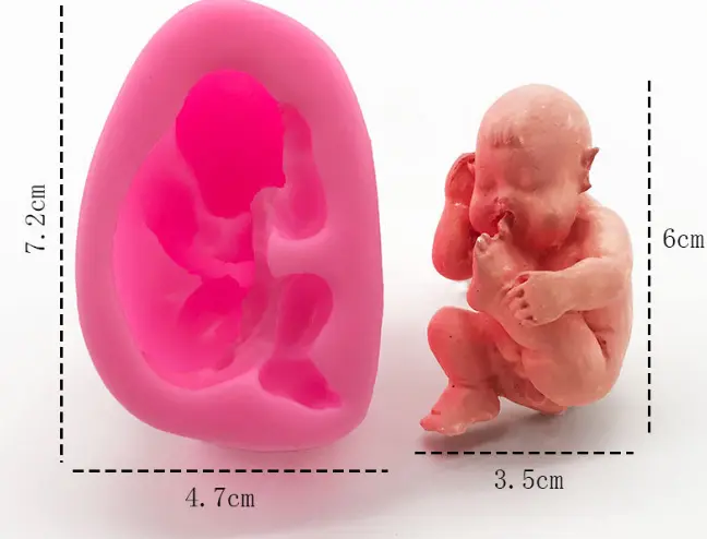 Sleeping Baby Boy silicone Mould