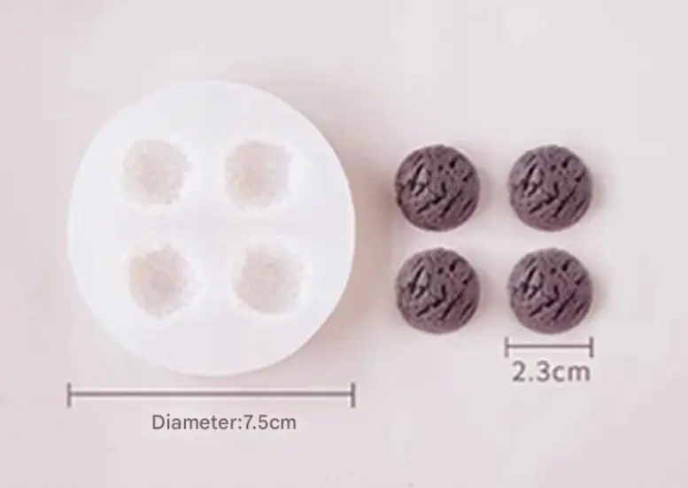 4 Cavity Ice Cream ball silicone mould