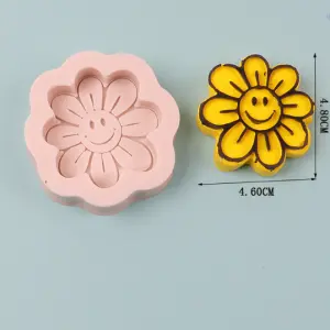 3D Smiling Flower silicone Mould
