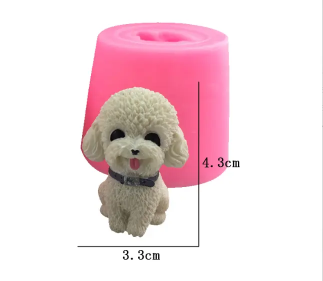 3D Cute Dog silicone mould