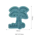 Coconut tree Detailed mould with grass silicone mould