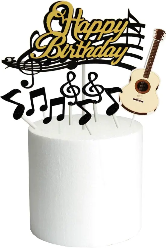 9 Pcs Happy Birthday Music theme Cake Toppers set