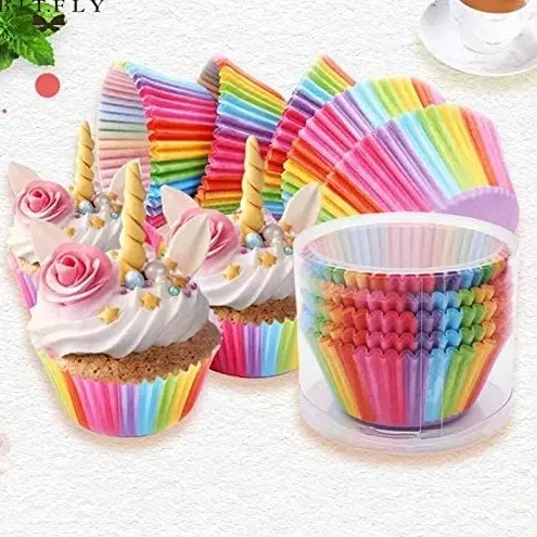 100 pcs Colorful Unicorn theme Cake Cups / Muffin Cups