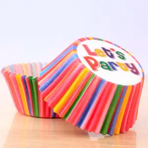 100 pcs Colorful line theme Cake Cups / Muffin Cups