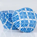 100 pcs Blue and white Flower theme Cake Cups / Muffin Cups
