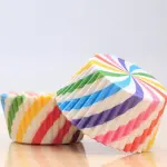 100 pcs Rainbow spiral theme Cake Cups / Muffin Cups