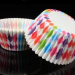 100 pcs Colorful Diamond shaped theme Cake Cups / Muffin Cups