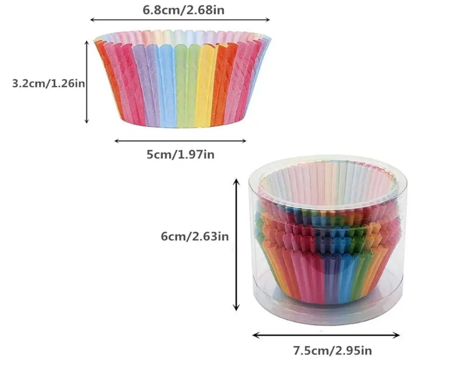 100 pcs Colorful Unicorn theme Cake Cups / Muffin Cups