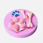 Dog paw bone theme silicone mould