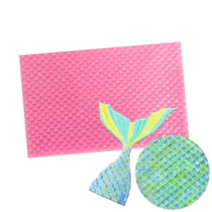Mermaid Fish scale Texture Pattern silicone Mat Mould