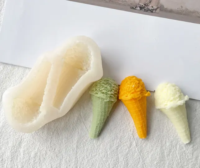 2 Cavity Ice cream cone Silicone mould