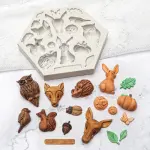 Rabbit Bird owl theme silicone mould