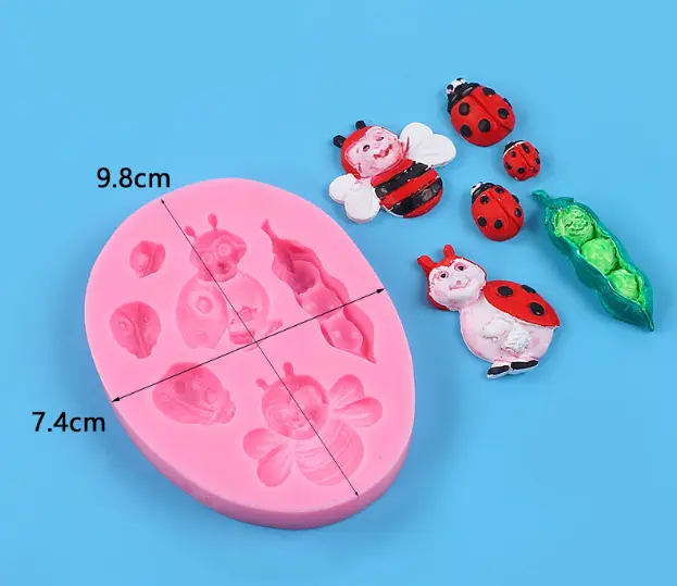 Ladybug Honey bee silicone mould