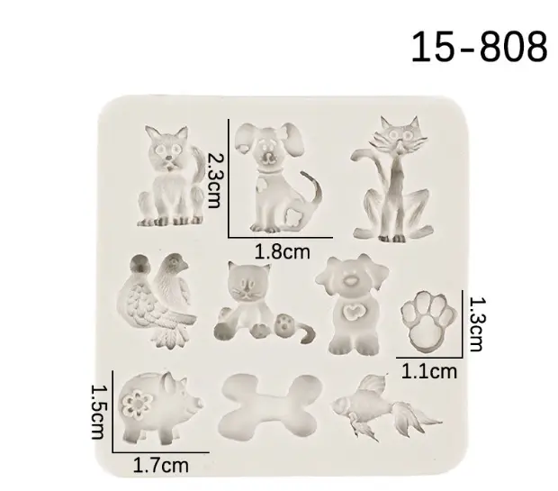 Dog Cat Pig Bird Animal theme silicone mould