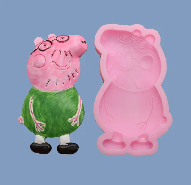 1 Cavity Peppa Pig dad cartoon silicone mould style 3