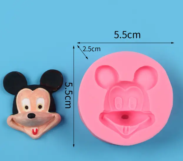 3D Mickey Mouse face cartoon silicone mould