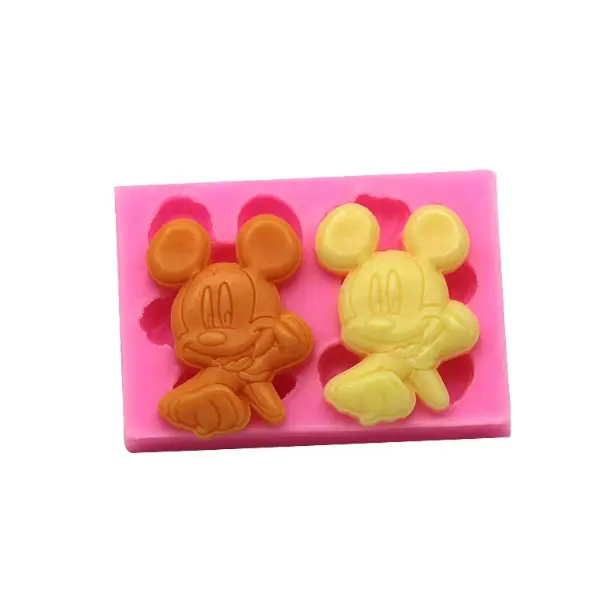 2 Cavity Mickey Mouse cartoon silicone mould