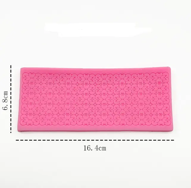 Detailed heart mesh Lace silicone mould