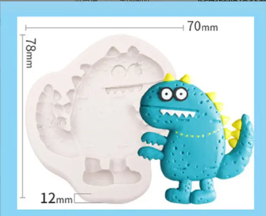 Cute Dinosaur silicone mould style 17