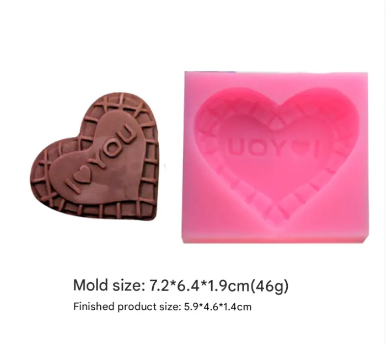 Deep I love you Heart Silicone Mould