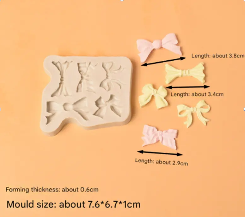 Detailed Bow Knot silicone mould Style 4