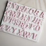 Alphabet Upper case Dotted theme Silicone Mould Style 10