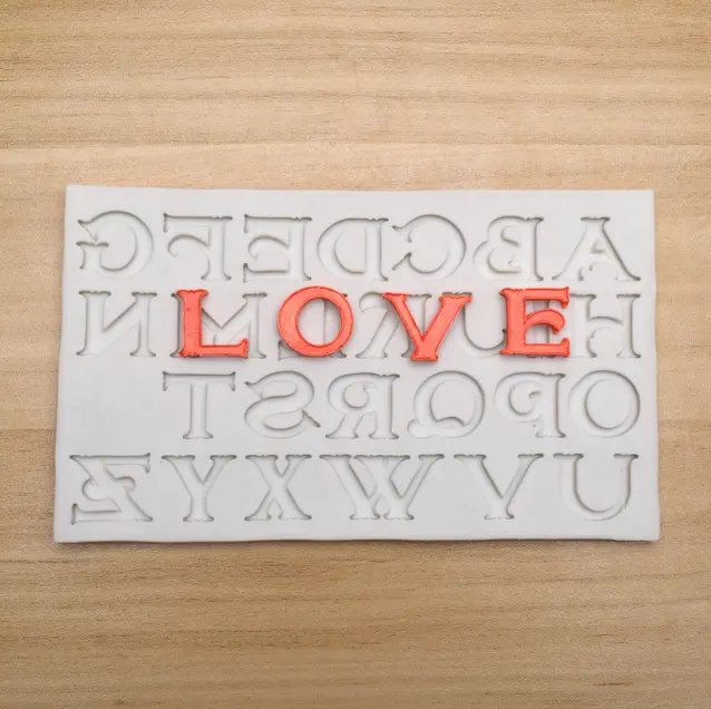 Alphabet Upper case Silicone Mould Style 11