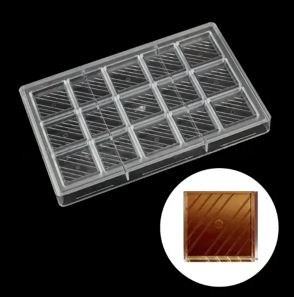 15 Cavity Square Shape Polycarbonate Chocolate Mould (Copy)