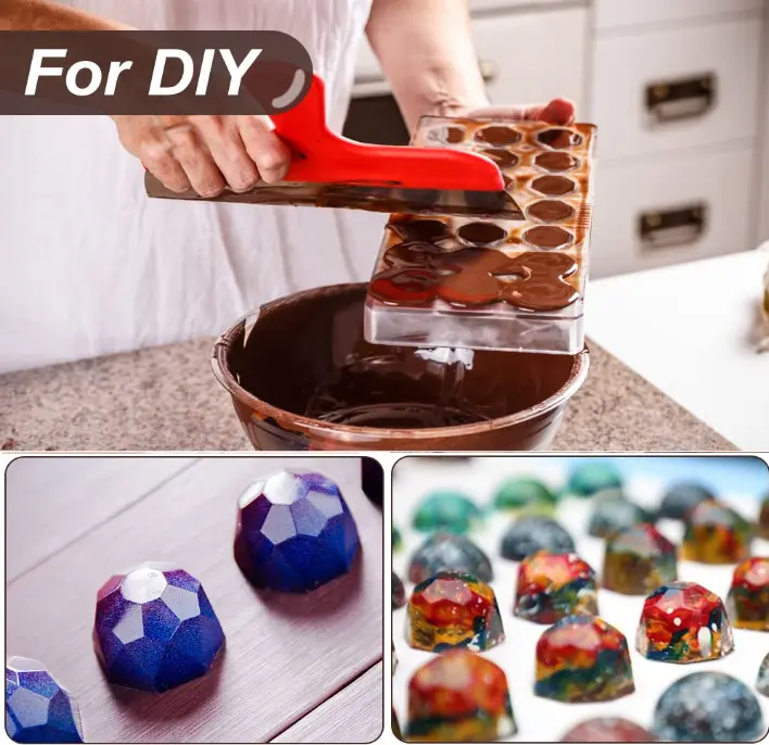 21 Cavity Semicircle Prism Shape Polycarbonate Chocolate Mould