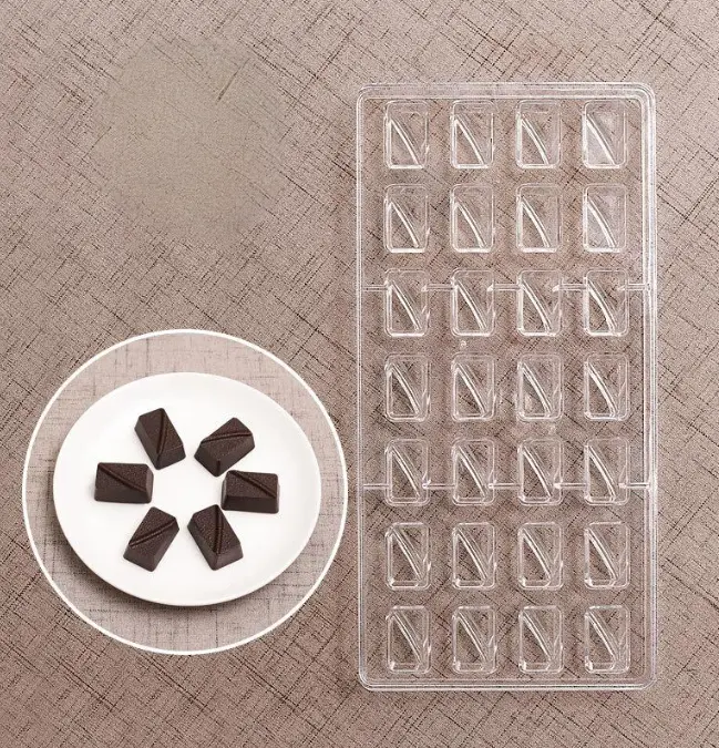 28 Cavity Rectangle Shape Polycarbonate Chocolate Mould