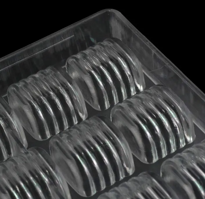 24 Cavity Ribbed Shape Polycarbonate Chocolate Mould