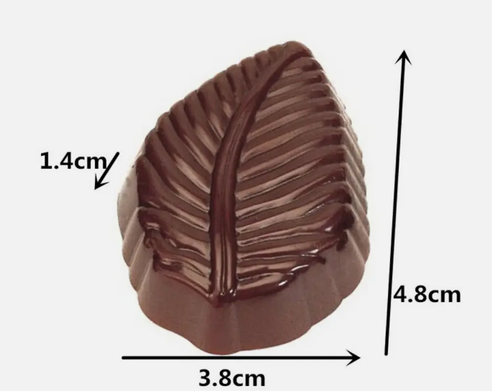 15 Cavity Leaf Shape Polycarbonate Chocolate Mould