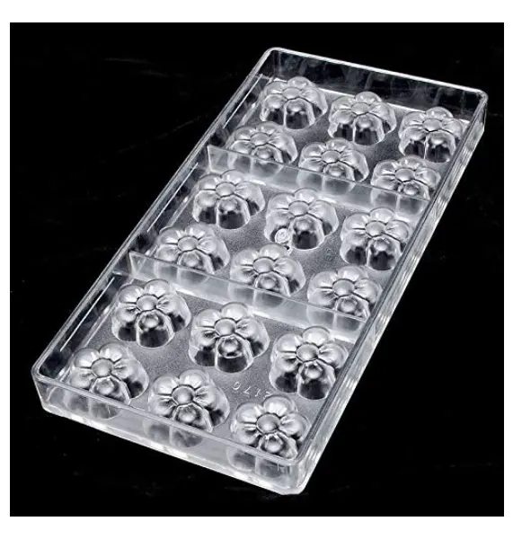 18 Cavity Flower Shape Polycarbonate Chocolate Mould