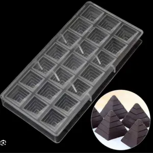 21 Cavity Pyramid Shape Polycarbonate Chocolate Mould